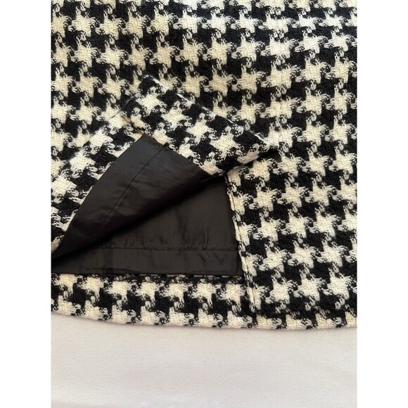 CHADWICKS Black White Houndstooth Pencil Skirt Women 10 Petite Wool Lined Career - Picture 7 of 10